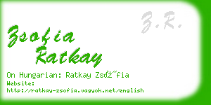 zsofia ratkay business card